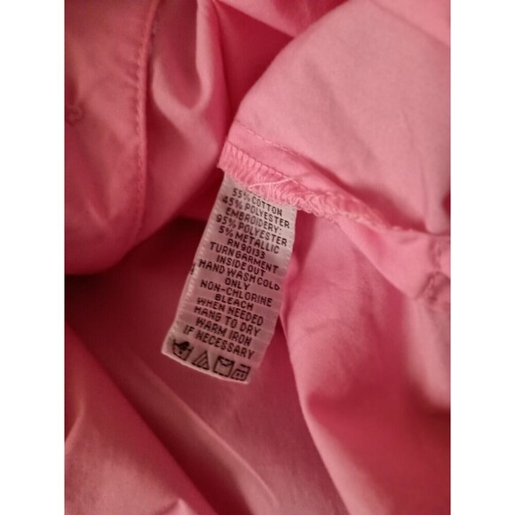 Vtg Bob Mackie Pink Embroidered Floral Western Blouse Shirt Size Medium - Picture 9 of 13